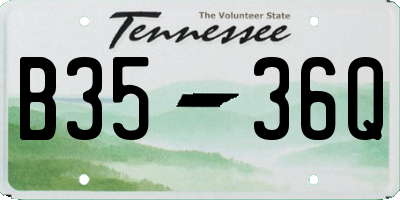 TN license plate B3536Q