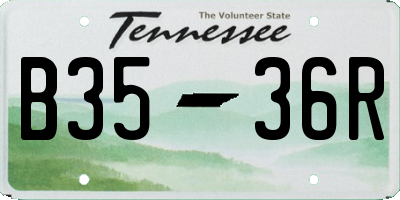 TN license plate B3536R