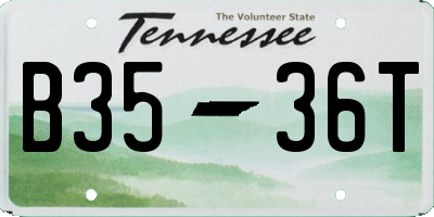 TN license plate B3536T