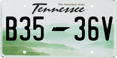TN license plate B3536V