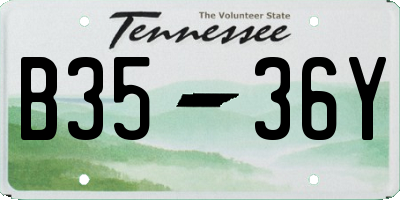TN license plate B3536Y