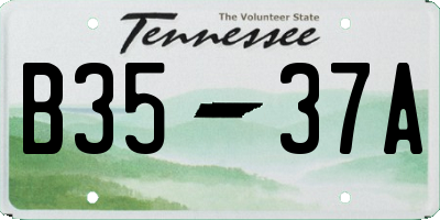 TN license plate B3537A