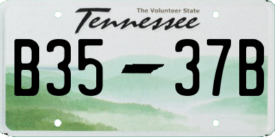TN license plate B3537B