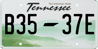 TN license plate B3537E