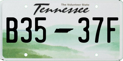 TN license plate B3537F