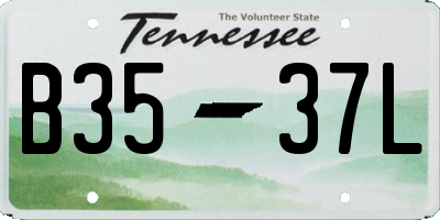 TN license plate B3537L