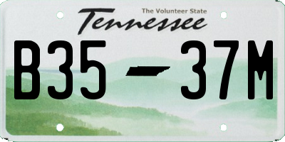 TN license plate B3537M