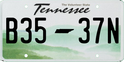 TN license plate B3537N
