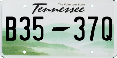 TN license plate B3537Q