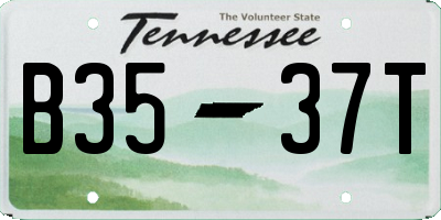 TN license plate B3537T