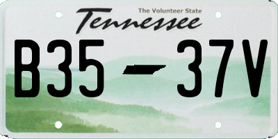 TN license plate B3537V