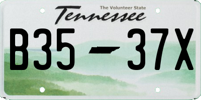 TN license plate B3537X