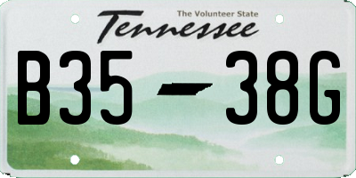 TN license plate B3538G