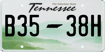 TN license plate B3538H