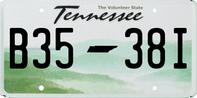 TN license plate B3538I
