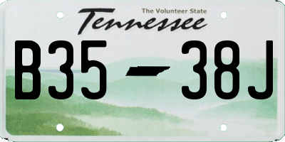 TN license plate B3538J