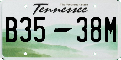 TN license plate B3538M