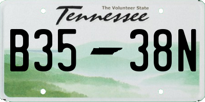 TN license plate B3538N