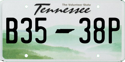 TN license plate B3538P