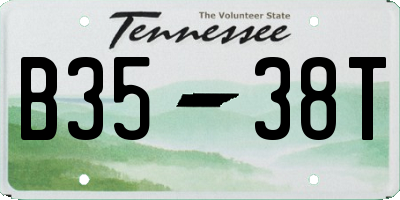 TN license plate B3538T