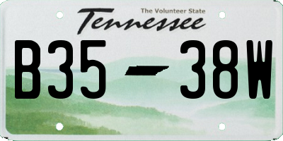 TN license plate B3538W