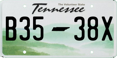 TN license plate B3538X