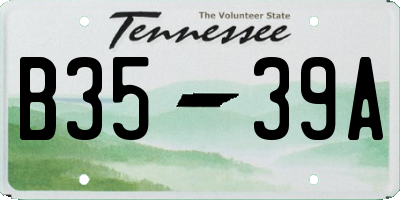 TN license plate B3539A