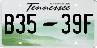 TN license plate B3539F