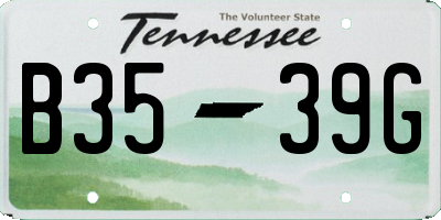 TN license plate B3539G