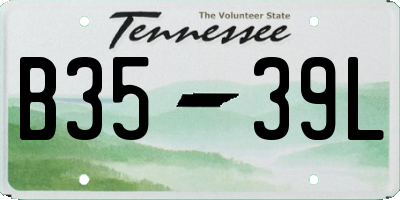 TN license plate B3539L