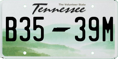 TN license plate B3539M