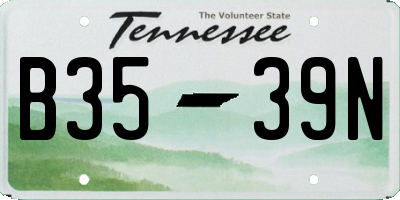 TN license plate B3539N