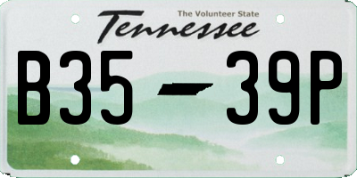 TN license plate B3539P
