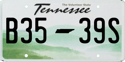 TN license plate B3539S