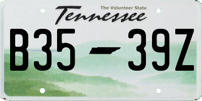 TN license plate B3539Z
