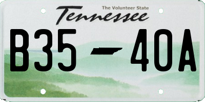 TN license plate B3540A