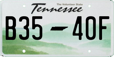 TN license plate B3540F