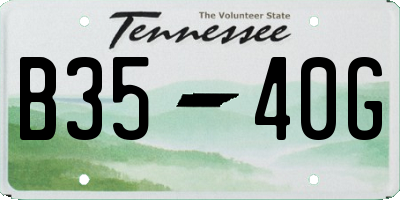 TN license plate B3540G