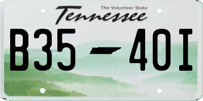 TN license plate B3540I