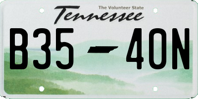 TN license plate B3540N