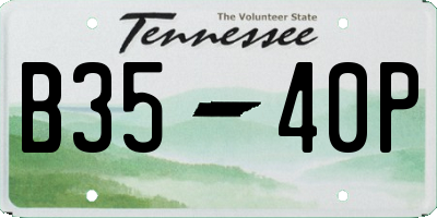 TN license plate B3540P