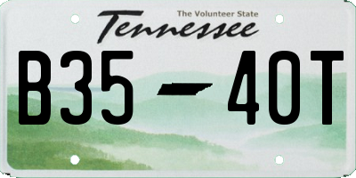 TN license plate B3540T
