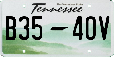 TN license plate B3540V