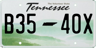 TN license plate B3540X