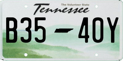 TN license plate B3540Y