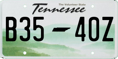 TN license plate B3540Z