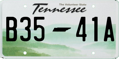TN license plate B3541A