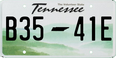 TN license plate B3541E