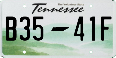 TN license plate B3541F