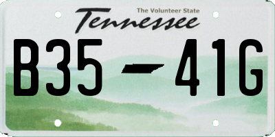TN license plate B3541G